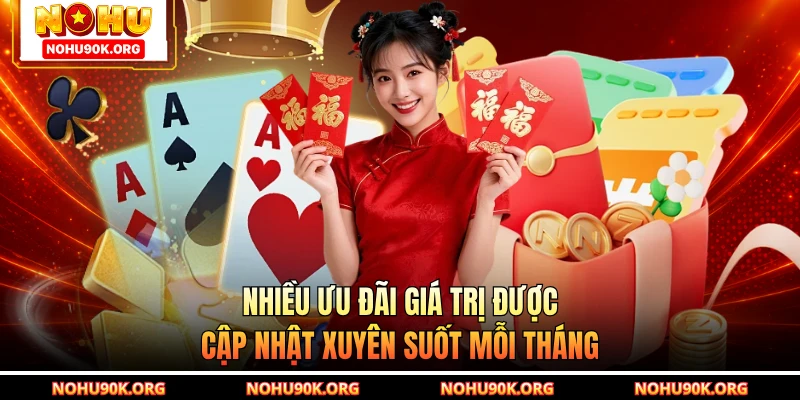 Nhiều ưu đãi giá trị được cập nhật xuyên suốt mỗi tháng
